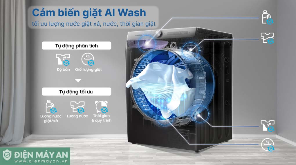 Máy Giặt Cửa Trước Samsung Inverter 10kg WW10TP44DSB/SV